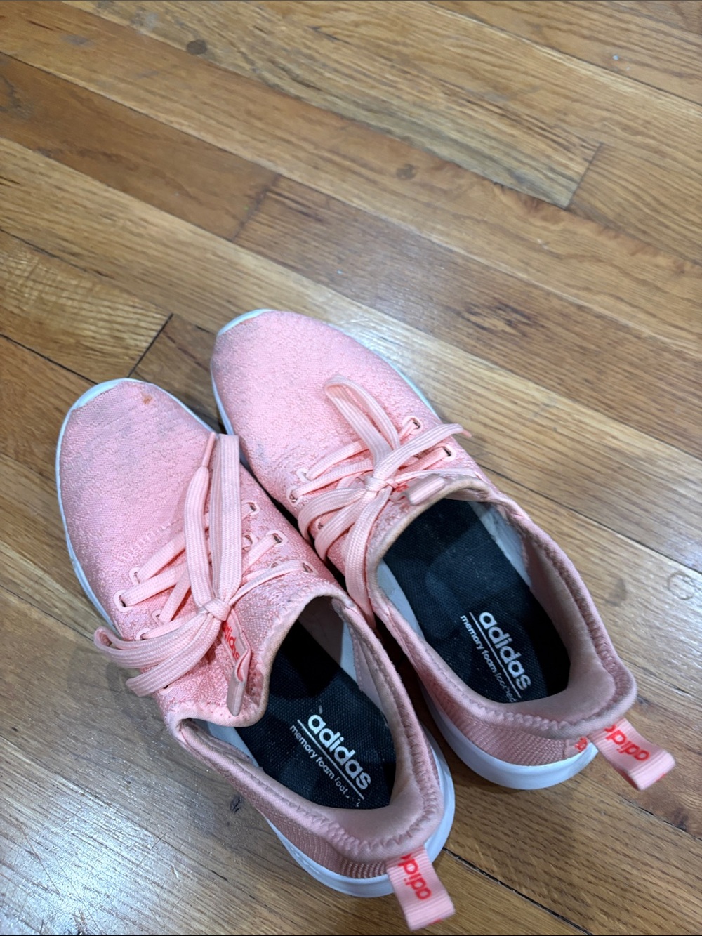 adidas Women’s Coral Pink Knit Athletic Sneakers size 7.5